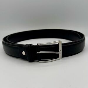 Gennaro Di Palma Classic Black Italian Leather Belt Made in Italy Size 42